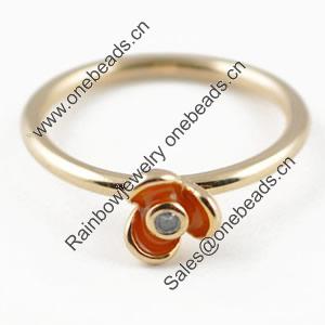 Fashion Enamel Copper Finger Ring Jewelry, 17#,18#,19#,20#,21#, Sold by Bag