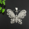Pendant with Crystal Beads  Fashion Zinc Alloy Jewelry Findings. Lead-free. Animal 66x56mm. Sold by PC
