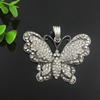 Pendant with Crystal Beads  Fashion Zinc Alloy Jewelry Findings. Lead-free. Animal 66x56mm. Sold by PC