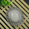 Pendant with Crystal Beads and Resin Cabochons. Fashion Zinc Alloy Jewelry Findings. Lead-free. 72x56mm. Sold by PC
