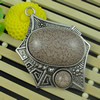 Pendant with Resin  Cabochons. Fashion Zinc Alloy Jewelry Findings. Lead-free. 80x55mm. Sold by PC
