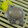 Pendant with Resin  Cabochons. Fashion Zinc Alloy Jewelry Findings. Lead-free. 80x55mm. Sold by PC