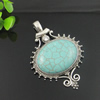 Pendant with Crystal Beads and Resin Cabochons. Fashion Zinc Alloy Jewelry Findings. Lead-free. 74x51mm. Sold by PC
