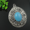 Pendant with Resin  Cabochons. Fashion Zinc Alloy Jewelry Findings. Lead-free. 69x91mm. Sold by PC
