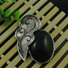 Pendant with Resin  Cabochons. Fashion Zinc Alloy Jewelry Findings. Lead-free. 65x45mm. Sold by PC