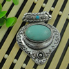 Pendant with Resin  Cabochons. Fashion Zinc Alloy Jewelry Findings. Lead-free. 60x48.5mm. Sold by PC
