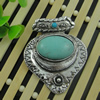 Pendant with Resin  Cabochons. Fashion Zinc Alloy Jewelry Findings. Lead-free. 60x48.5mm. Sold by PC