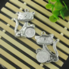 Pendant. Fashion Zinc Alloy Jewelry Findings. Lead-free. Animal 52.5x47.5mm，Inner dia：16mm Sold by Bag 