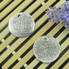Pendant. Fashion Zinc Alloy Jewelry Findings. Lead-free. Flat Round 35mm. Sold by Bag 

