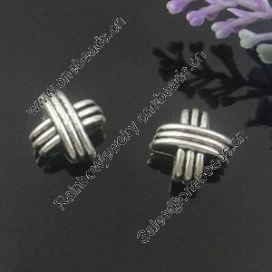 Europenan style Beads. Fashion jewelry findings. Lead-free. cross 12.5mm Hole:5mm. Sold by Bag