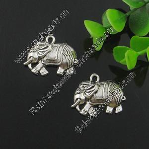 Pendant. Fashion Zinc Alloy Jewelry Findings. Lead-free. Animal 29x23mm. Sold by Bag 