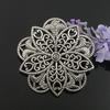 Pendant. Fashion Zinc Alloy Jewelry Findings. Lead-free. Flower 49mm. Sold by Bag 
