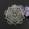 Pendant. Fashion Zinc Alloy Jewelry Findings. Lead-free. Flower 49mm. Sold by Bag 