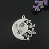 Pendant. Fashion Zinc Alloy Jewelry Findings. Lead-free. Moon Sun 26x28mm. Sold by Bag 