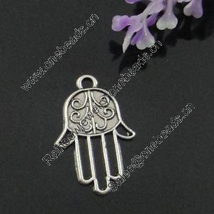 Pendant. Fashion Zinc Alloy Jewelry Findings. Lead-free. hands 22x15mm. Sold by Bag 