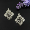 Pendant. Fashion Zinc Alloy Jewelry Findings. Lead-free. Flower 27x22mm. Sold by Bag 
