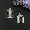Pendant. Fashion Zinc Alloy Jewelry Findings. Lead-free. Birdcage 19x12mm. Sold by Bag 
