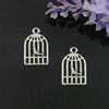 Pendant. Fashion Zinc Alloy Jewelry Findings. Lead-free. Birdcage 19x12mm. Sold by Bag 