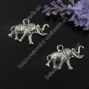 Pendant. Fashion Zinc Alloy Jewelry Findings. Lead-free. Animal 31x28.5mm. Sold by Bag 
