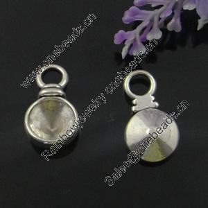 Pendant. Fashion Zinc Alloy Jewelry Findings. Lead-free. 23x13mm Inner dia：10mm. Sold by Bag 