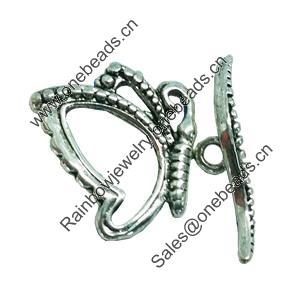 Clasps. Fashion Zinc Alloy jewelry findings. Lead-free. Loop:18x18mm. Bar:22x6mm. Sold by KG