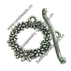 Clasps. Fashion Zinc Alloy jewelry findings. Lead-free. Loop:20x19mm. Bar:22x5mm. Sold by KG
