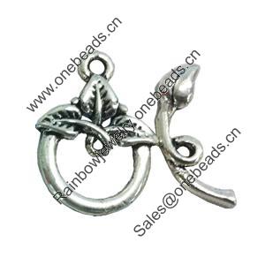 Clasps. Fashion Zinc Alloy jewelry findings. Lead-free. Loop:17x12mm. Bar:15x7mm. Sold by KG