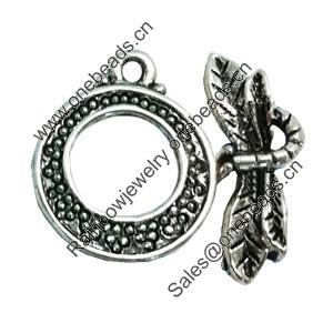 Clasps. Fashion Zinc Alloy jewelry findings. Lead-free. Loop:15x13mm. Bar:17x6mm. Sold by KG