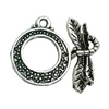 Clasps. Fashion Zinc Alloy jewelry findings. Lead-free. Loop:15x13mm. Bar:17x6mm. Sold by KG
