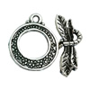 Clasps. Fashion Zinc Alloy jewelry findings. Lead-free. Loop:15x13mm. Bar:17x6mm. Sold by KG