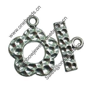 Clasps. Fashion Zinc Alloy jewelry findings. Lead-free. Loop:23x20mm. Bar:20x10mm. Sold by KG