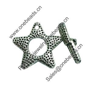 Clasps. Fashion Zinc Alloy jewelry findings. Lead-free. Loop:20x20mm. Bar:18x6mm. Sold by KG