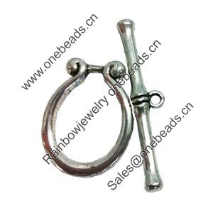 Clasps. Fashion Zinc Alloy jewelry findings. Lead-free. Loop:28x20mm. Bar:40x8mm. Sold by KG