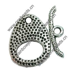 Clasps. Fashion Zinc Alloy jewelry findings. Lead-free. Loop:20x15mm. Bar:20x5mm. Sold by KG