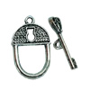 Clasps. Fashion Zinc Alloy jewelry findings. Lead-free. Loop:26x15mm. Bar:26x5mm. Sold by KG