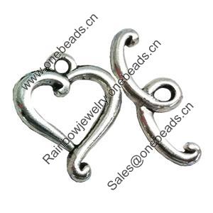Clasps. Fashion Zinc Alloy jewelry findings. Lead-free. Loop:18x14mm. Bar:20x8mm. Sold by KG