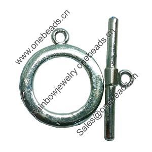 Clasps. Fashion Zinc Alloy jewelry findings. Lead-free. Loop:20x16mm. Bar:24x5mm. Sold by KG