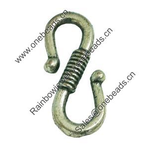 Clasps. Fashion Zinc Alloy jewelry findings. Lead-free. 22x10mm. Sold by KG