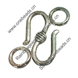 Clasps. Fashion Zinc Alloy jewelry findings. Lead-free. 19x19mm. Sold by KG