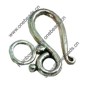 Clasps. Fashion Zinc Alloy jewelry findings. Lead-free. 19x16mm. Sold by KG
