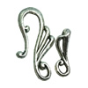 Clasps. Fashion Zinc Alloy jewelry findings. Lead-free. Loop:24x12mm. Bar:16x5mm. Sold by KG