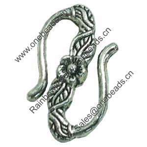 Clasps. Fashion Zinc Alloy jewelry findings. Lead-free. 22x15mm. Sold by KG