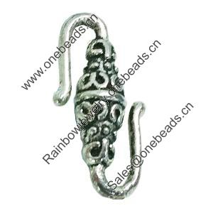 Clasps. Fashion Zinc Alloy jewelry findings. Lead-free. 23x10mm. Sold by KG