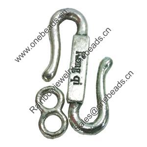 Clasps. Fashion Zinc Alloy jewelry findings. Lead-free. 34x18mm. Sold by KG