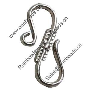 Clasps. Fashion Zinc Alloy jewelry findings. Lead-free. 24x12mm. Sold by KG