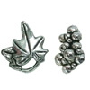 Clasps. Fashion Zinc Alloy jewelry findings. Lead-free. 17x15mm. Sold by KG