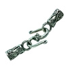 Clasps. Fashion Zinc Alloy jewelry findings. Lead-free. 35x12mm. Sold by KG