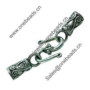 Clasps. Fashion Zinc Alloy jewelry findings. Lead-free. 35x12mm. Sold by KG