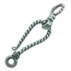 Clasps. Fashion Zinc Alloy jewelry findings. Lead-free. 60x14mm. Sold by KG