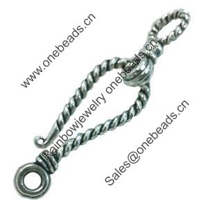 Clasps. Fashion Zinc Alloy jewelry findings. Lead-free. 60x14mm. Sold by KG